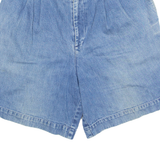 RALPH LAUREN Polo Denim High Waist Womens Chino Shorts Blue 90s UK 10 W30