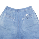 RALPH LAUREN Polo Denim High Waist Womens Chino Shorts Blue 90s UK 10 W30