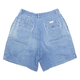 RALPH LAUREN Polo Denim High Waist Womens Chino Shorts Blue 90s UK 10 W30