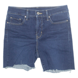 LEVI'S Cut Off Stretch Womens Denim Shorts Blue S W28