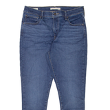 LEVI'S 720 High Rise BIG E Womens Jeans Blue Slim Skinny Denim Stone Wash W31 L25
