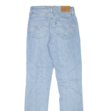 LEVI'S 724 High Rise BIG E Womens Jeans Blue Regular Straight Denim Stone Wash W25 L30