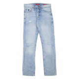 GUESS Distressed Womens Jeans Blue Slim Straight Denim Stone Wash W29 L31