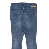 CALVIN KLEIN JEANS CK One Slouchy Womens Jeans Blue Slim Skinny Denim Stone Wash W26 L25
