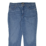 LEE High Waist Womens Jeans Blue Relaxed Straight Denim Stone Wash W34 L28