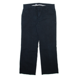 DICKIES Womens Trousers Black Relaxed Straight W34 L28