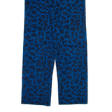 LEON AND HARPER Womens Corduroy Trousers Blue Relaxed Straight W24 L29