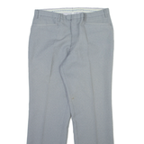 BRUNEX Mens Trousers Grey Regular Straight Wool W32 L28
