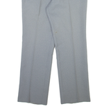 BRUNEX Mens Trousers Grey Regular Straight Wool W32 L28