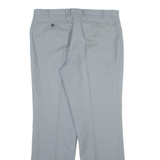 BRUNEX Mens Trousers Grey Regular Straight Wool W32 L28