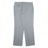 BRUNEX Mens Trousers Grey Regular Straight Wool W32 L28