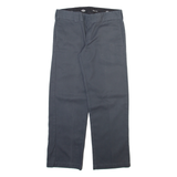 DICKIES Mens Trousers Grey Slim Straight W32 L29