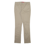 DICKIES Womens Trousers Beige Slim Straight W27 L30