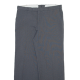 Mens Trousers Grey Regular Straight Wool W34 L28