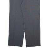 Mens Trousers Grey Regular Straight Wool W34 L28