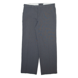 Mens Trousers Grey Regular Straight Wool W34 L28