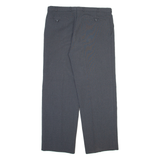 Mens Trousers Grey Regular Straight Wool W34 L28