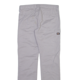 DICKIES Womens Trousers Grey Slim Straight W30 L30