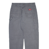 DICKIES Carpenter Mens Trousers Grey Relaxed Straight W34 L34