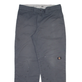 DICKIES Mens Trousers Grey Relaxed Straight W36 L32