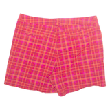 LEE Womens Chino Shorts Pink Check UK 18 W39