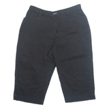 LEE Petite 3/4 Length Womens Pedal Pushers Shorts Black UK 14 W31