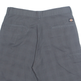 DICKIES Mens Workwear Shorts Grey Check M W30