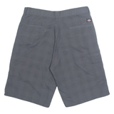 DICKIES Mens Workwear Shorts Grey Check M W30