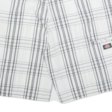 DICKIES Mens Casual Shorts White Check 2XL W40