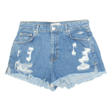 PULL & BEAR Womens Denim Shorts Blue M W32