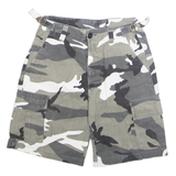 ARMY TEX Mens Cargo Shorts Grey Camouflage S W24