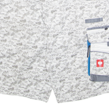 ENGELBERT STRAUSS Mens Swimming Shorts White Crazy Pattern 2XL W26