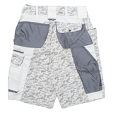 ENGELBERT STRAUSS Mens Swimming Shorts White Crazy Pattern 2XL W26