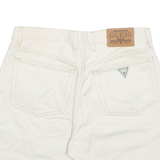 GUESS Womens Denim Shorts Cream M W30