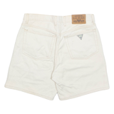 GUESS Womens Denim Shorts Cream M W30