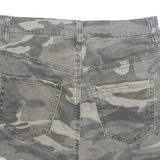 Womens Denim Shorts Green Camouflage XS W24