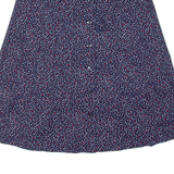FINAL Stretch Womens A-Line Skirt Blue Knee Length Spotted M