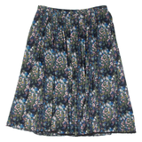 PERRY Womens A-Line Skirt Blue Knee Length Floral L
