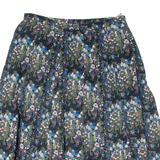 PERRY Womens A-Line Skirt Blue Knee Length Floral L