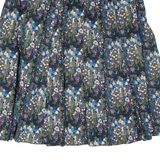 PERRY Womens A-Line Skirt Blue Knee Length Floral L