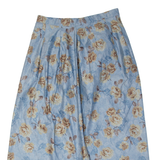 Womens A-Line Skirt Blue Midi Floral M