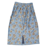 Womens A-Line Skirt Blue Midi Floral M
