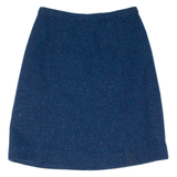 Womens A-Line Skirt Blue Knee Length M