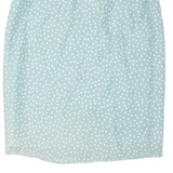 Womens Pencil Skirt Blue Midi Viscose Polka Dot L