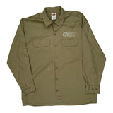Township Of Chatham Public Works Dickies Shirt - Large Khaki Polyester Blend