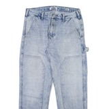 FSBN Carpenter Mens Jeans Blue Regular Straight Acid Wash W31 L30
