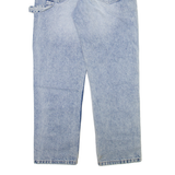 FSBN Carpenter Mens Jeans Blue Regular Straight Acid Wash W31 L30