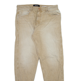 REPLAY Mens Jeans Beige Regular Tapered Stone Wash W32 L32