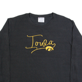 CHAMPION Iowa Hawkeyes Mens T-Shirt Black Long Sleeve USA L