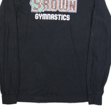 NIKE Brown Gymnastics Mens T-Shirt Black Long Sleeve USA S